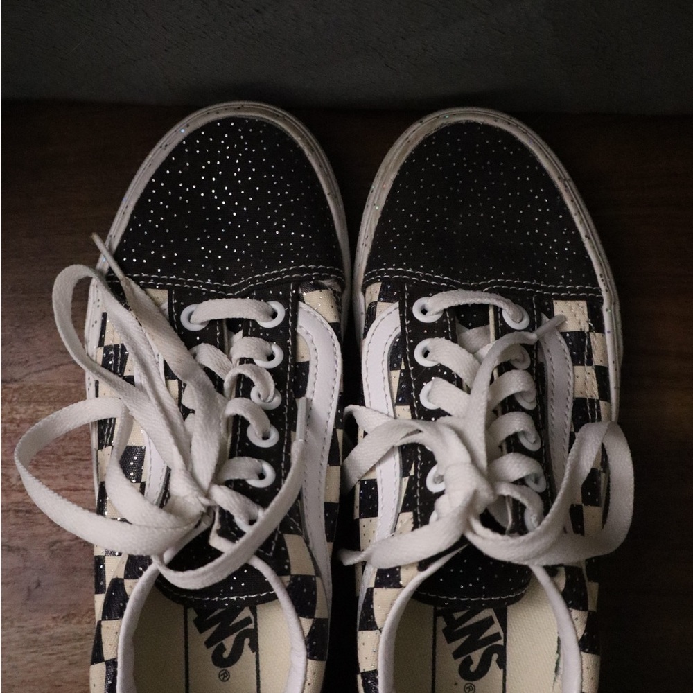 VANS unisex Old Skool Confetti Checkerboard Child Sneakers - Picture 6 of 10